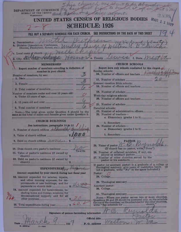 Scan of Church of the United Brethren in Christ: 2598