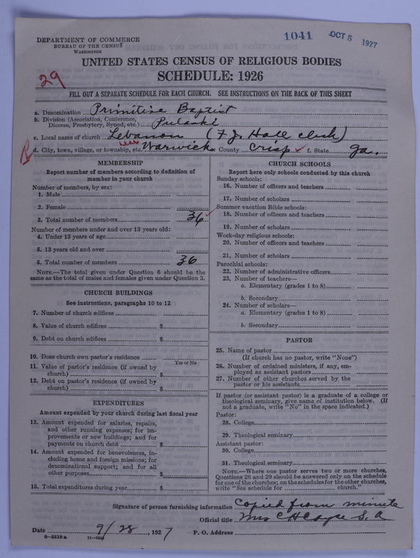 Scan of Primitive Baptists: 1041
