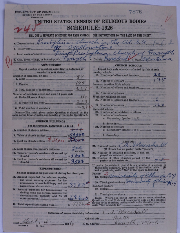Scan of Presbyterian Church in the United States of America: 7876