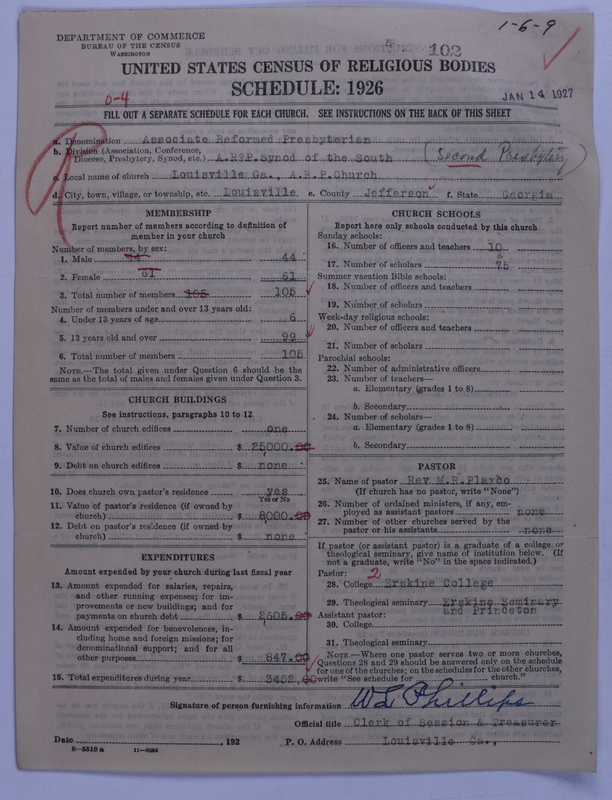 Scan of Associate Reformed Presbyterian Church: 102