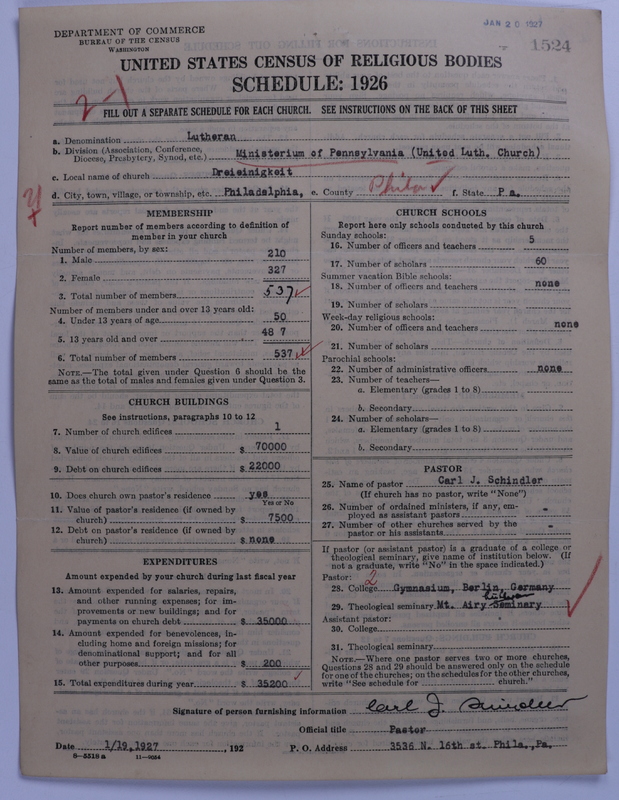 Scan of United Lutheran Church in America: 1524