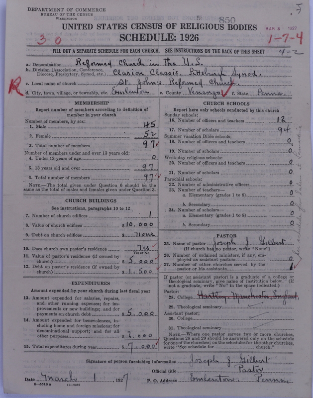 Scan of Reformed Church in the United States: 850
