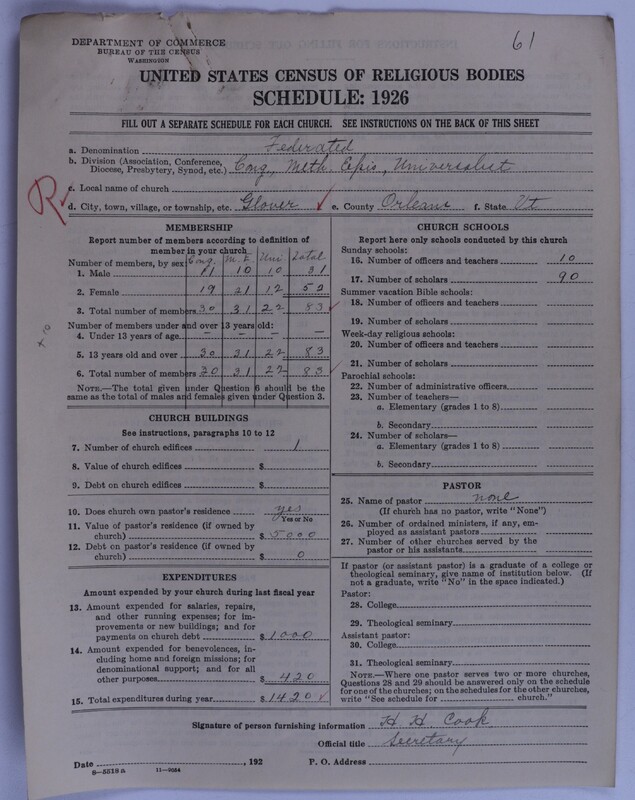 Scan of Federated Churches: 61