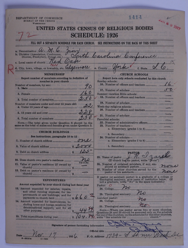 Scan of African Methodist Episcopal Zion Church: 1414