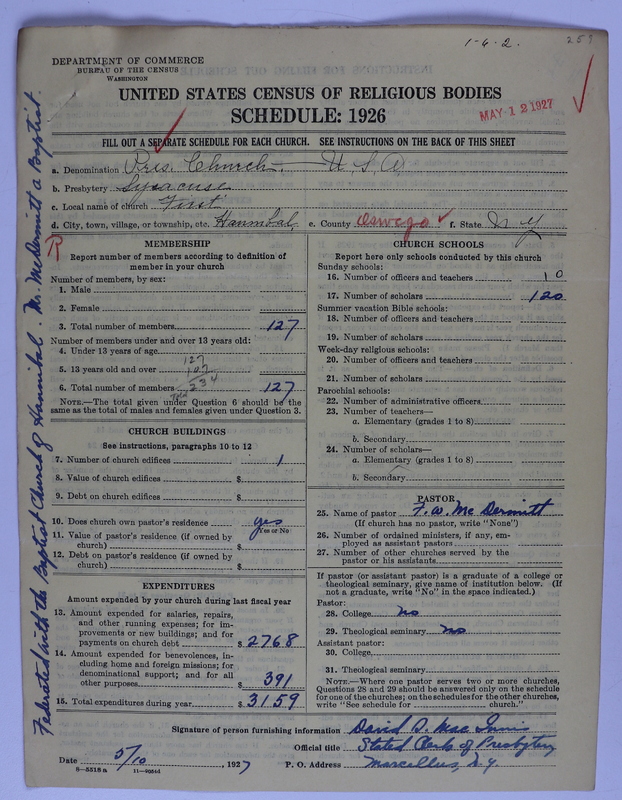 Scan of Federated Churches: 259