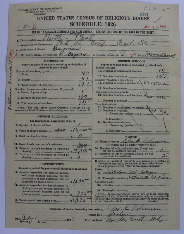 Scan of Methodist Protestant Church: 931