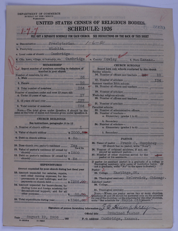 Scan of Presbyterian Church in the United States of America: 5920