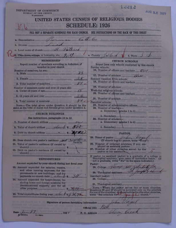 Scan of Roman Catholic Church: 12212