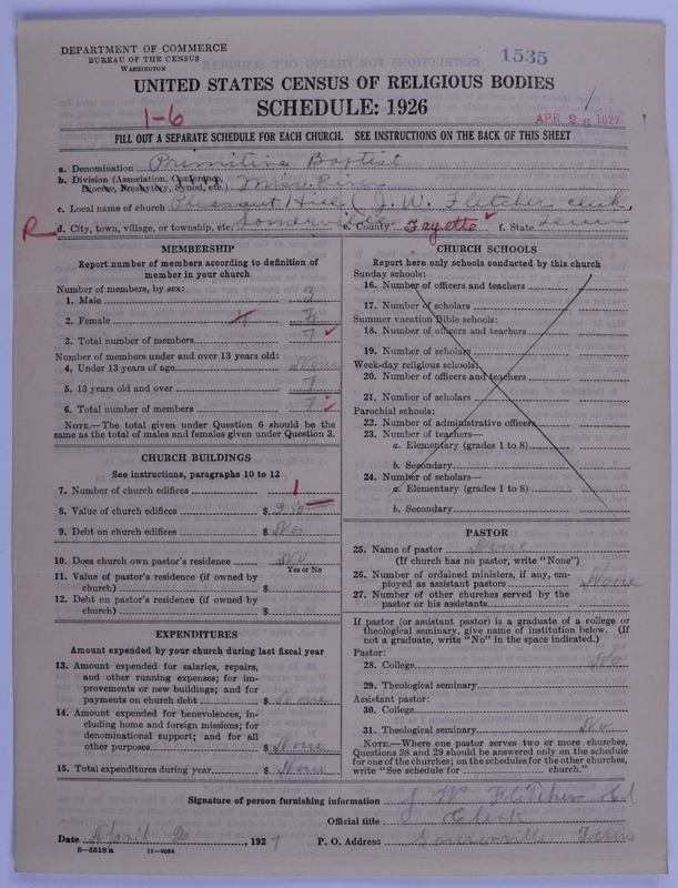 Scan of Primitive Baptists: 1535