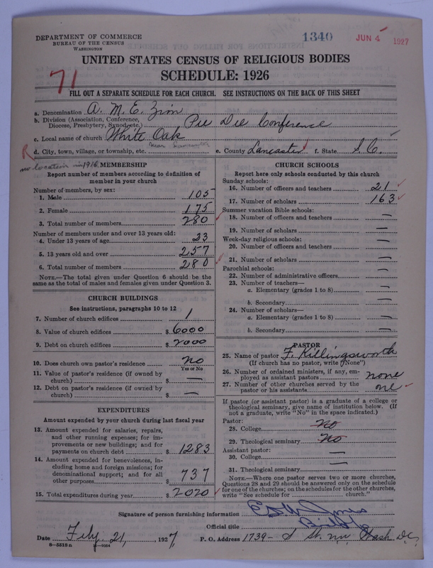 Scan of African Methodist Episcopal Zion Church: 1340