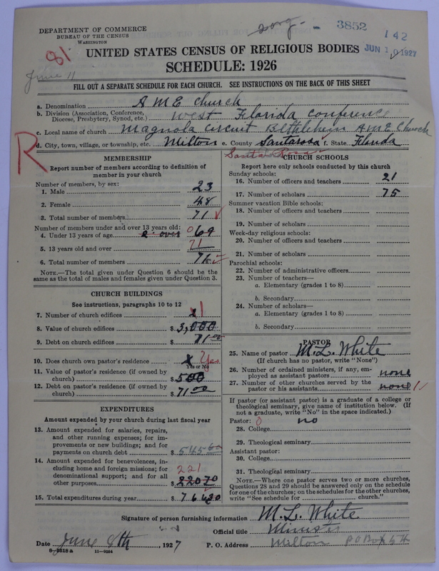 Scan of African Methodist Episcopal Church: 3852