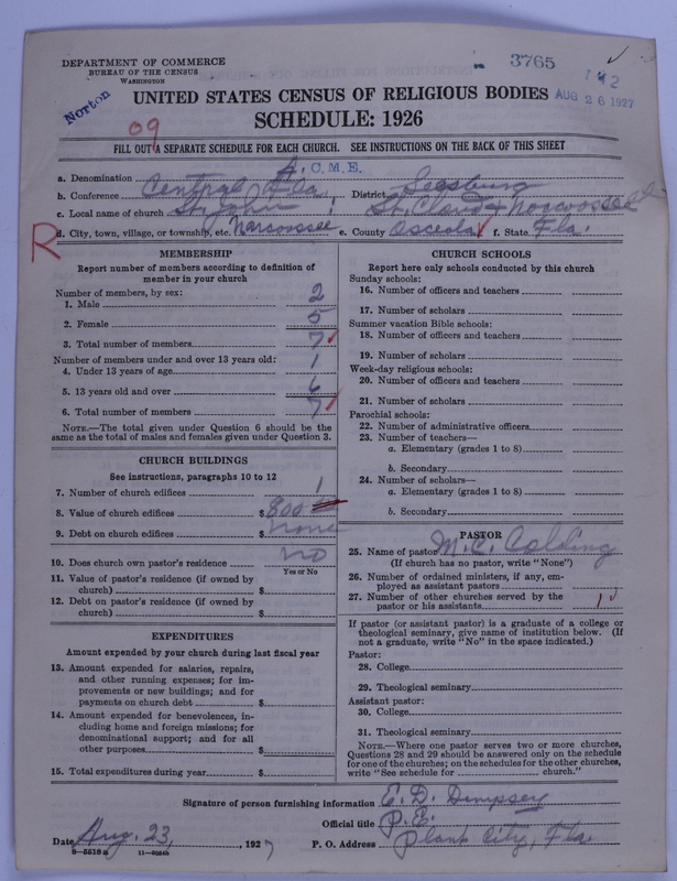 Scan of African Methodist Episcopal Church: 3765