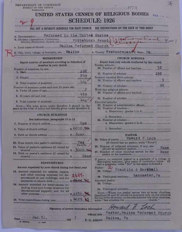 Scan of Reformed Church in the United States: 874