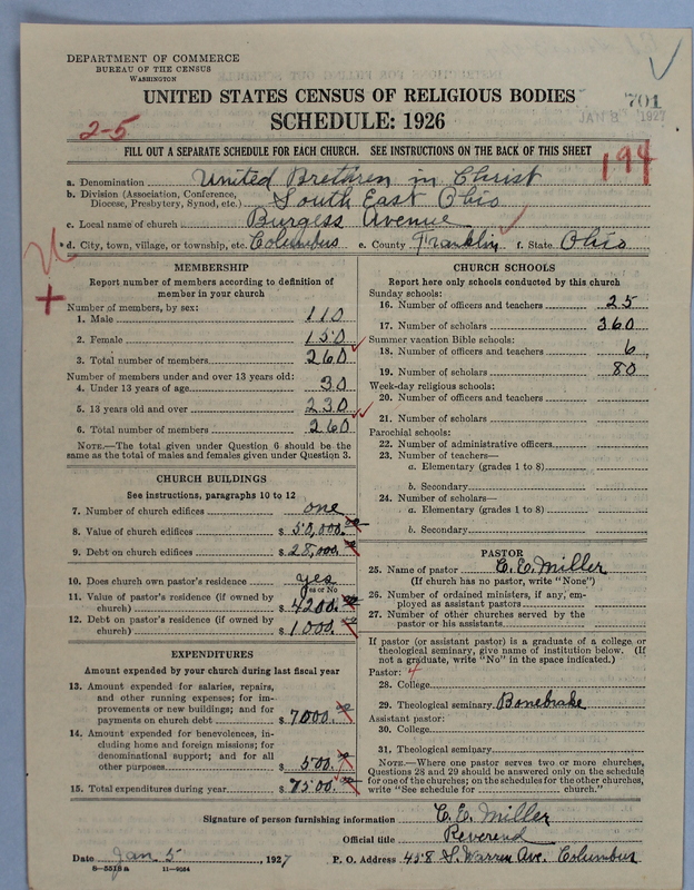 Scan of Church of the United Brethren in Christ: 701