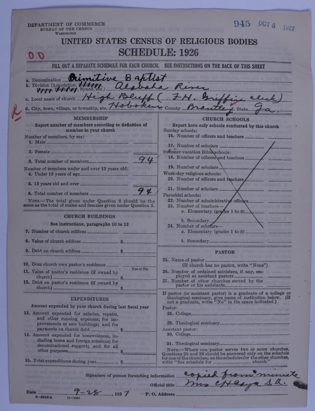 Scan of Primitive Baptists: 945