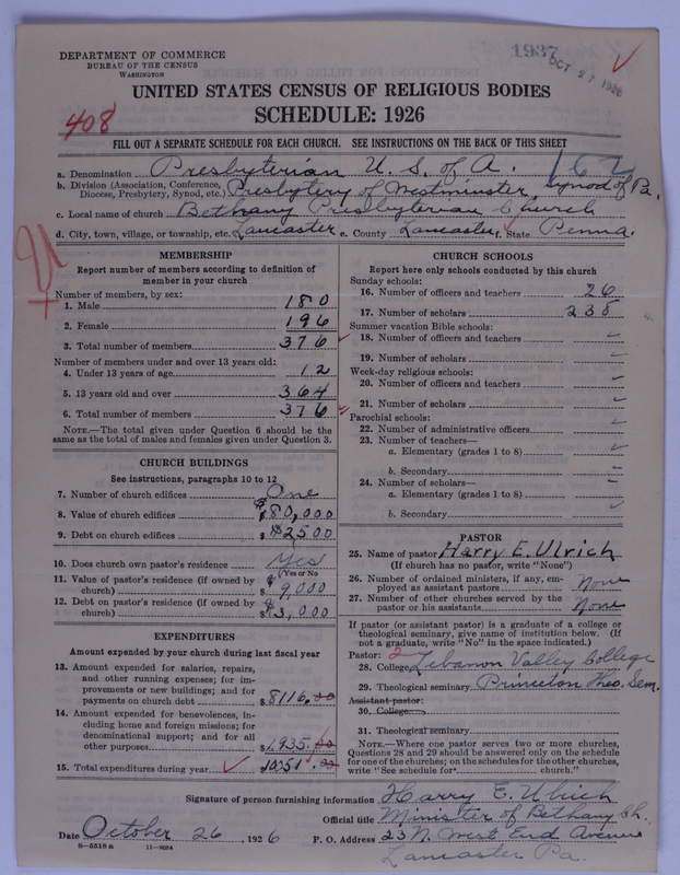 Scan of Presbyterian Church in the United States of America: 1937