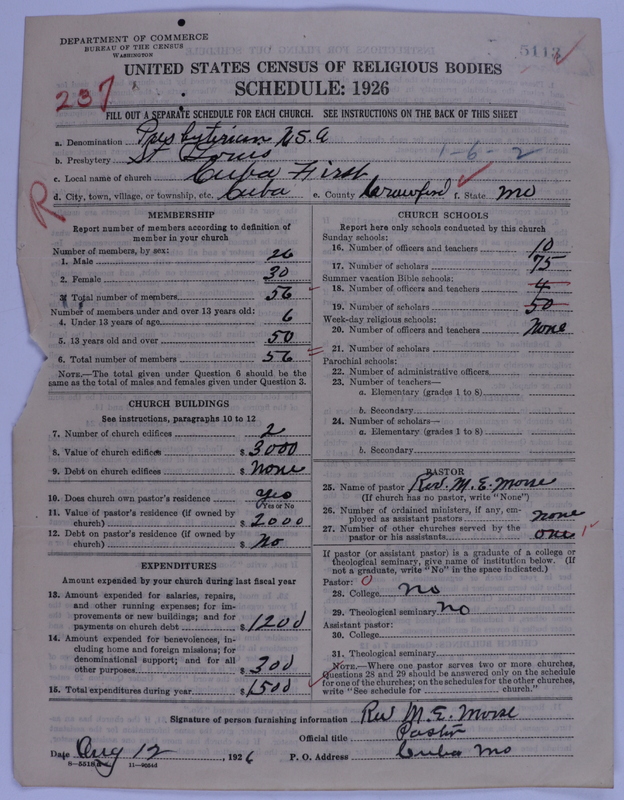 Scan of Presbyterian Church in the United States of America: 5113