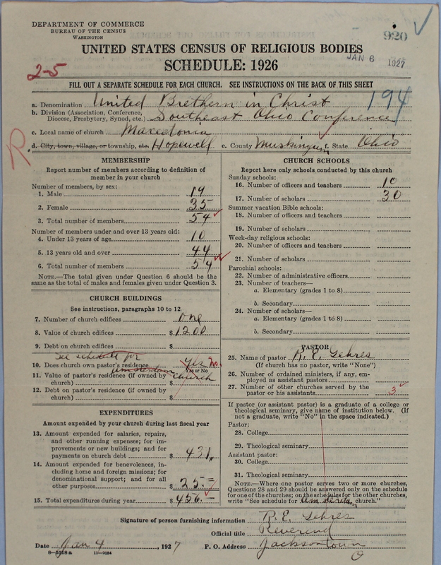 Scan of Church of the United Brethren in Christ: 920