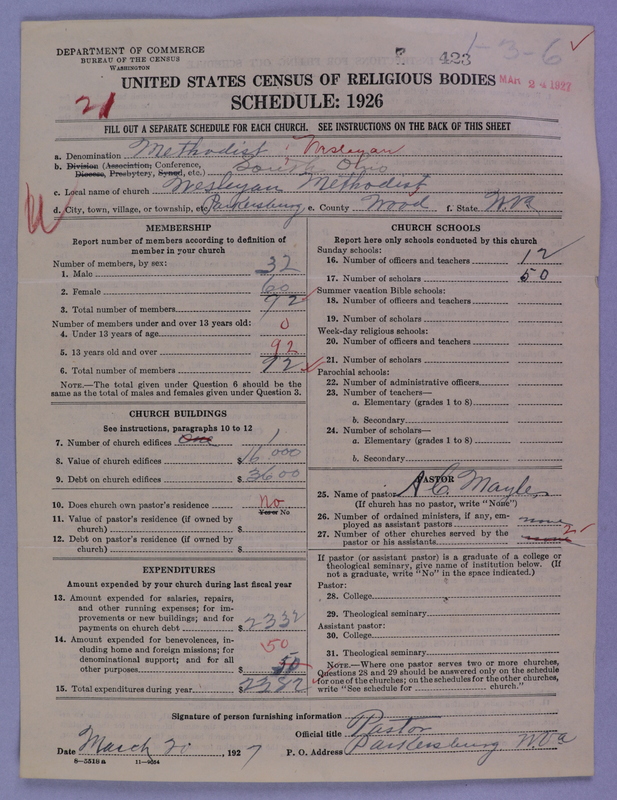 Scan of Wesleyan Methodist Connection (or Church) of America: 423