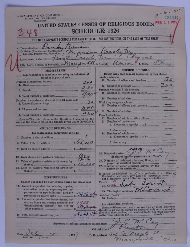 Scan of Presbyterian Church in the United States of America: 3016