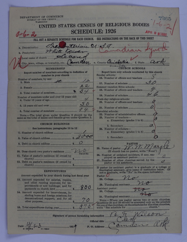 Scan of Presbyterian Church in the United States of America: 7265