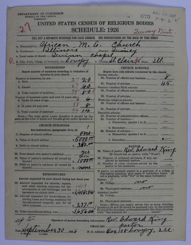 Scan of African Methodist Episcopal Church: 673