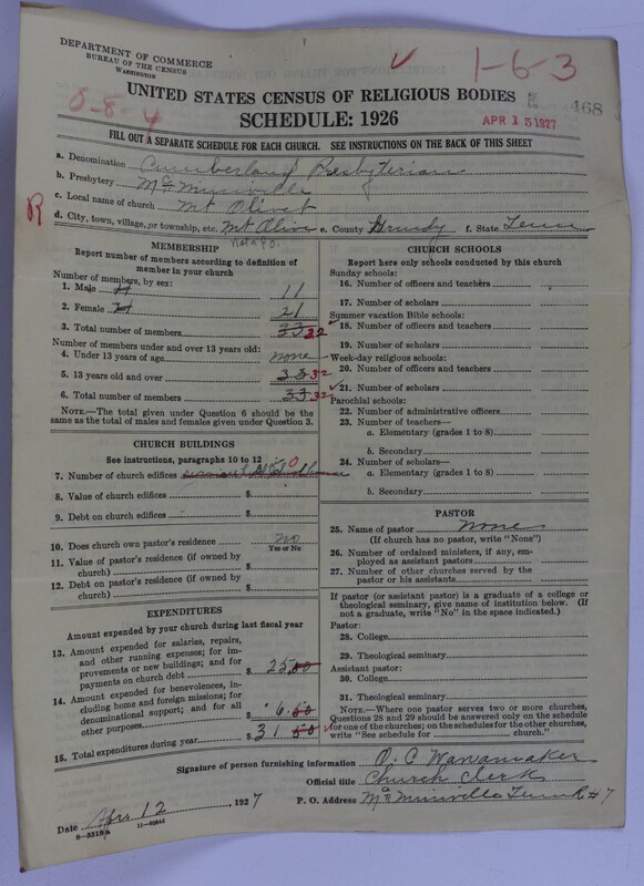 Scan of Cumberland Presbyterian Church: 468