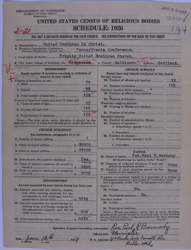 Scan of Church of the United Brethren in Christ: 2309