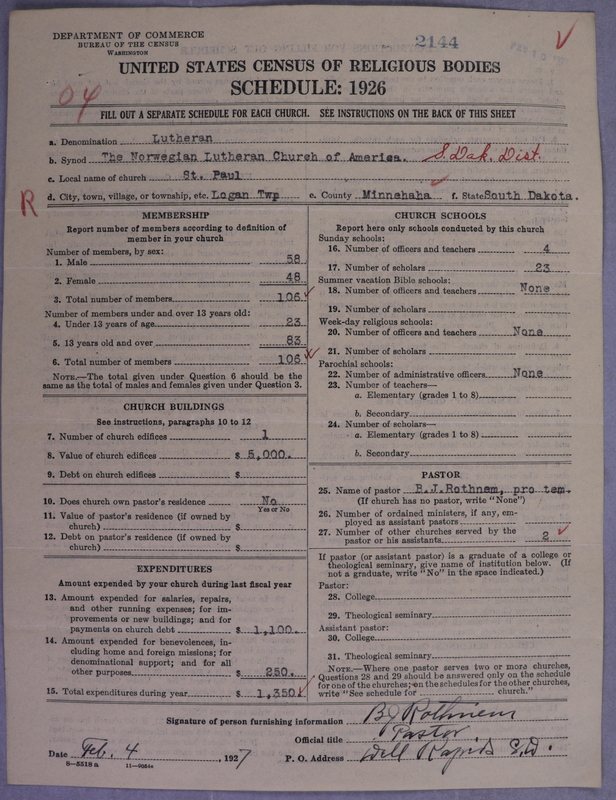 Scan of Norwegian Lutheran Church of America: 2144