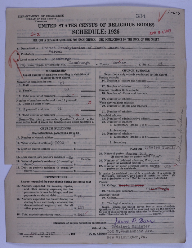 Scan of United Presbyterian Church of North America: 334