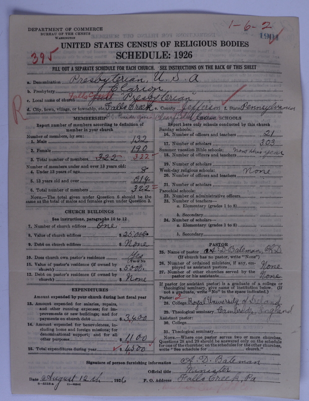 Scan of Presbyterian Church in the United States of America: 1901