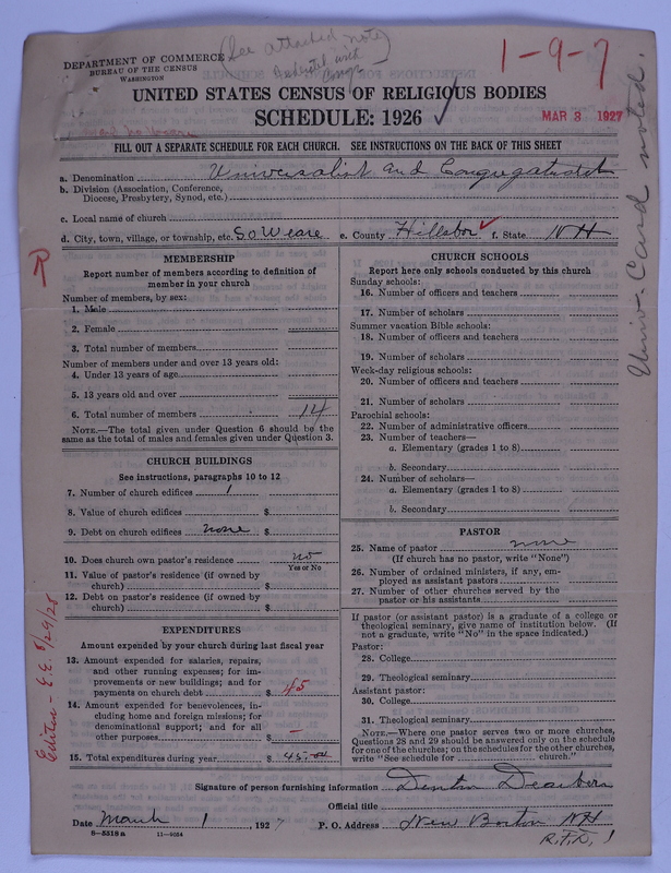 Scan of Federated Churches: