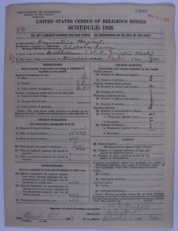 Scan of Primitive Baptists: 1205