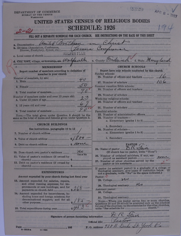 Scan of Church of the United Brethren in Christ: 2329