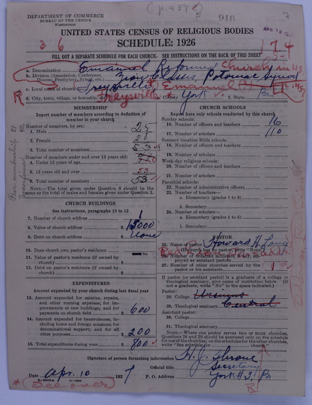 Scan of Reformed Church in the United States: 916