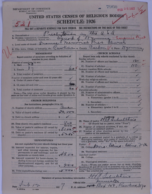 Scan of Presbyterian Church in the United States of America: 7960