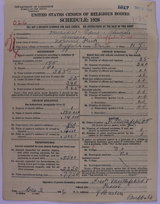 Scan of Methodist Episcopal Church: 1617