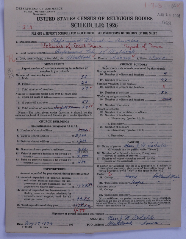 Scan of Reformed Church in America: 649