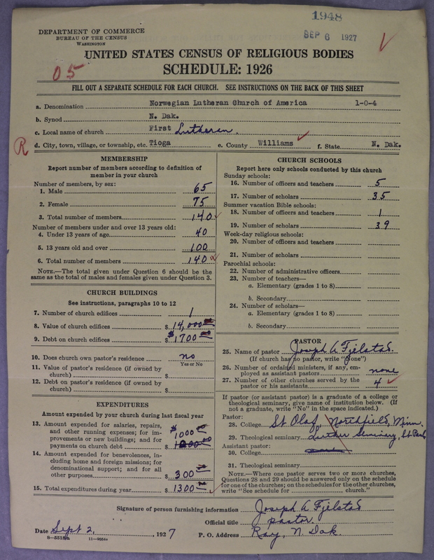 Scan of Norwegian Lutheran Church of America: 1948