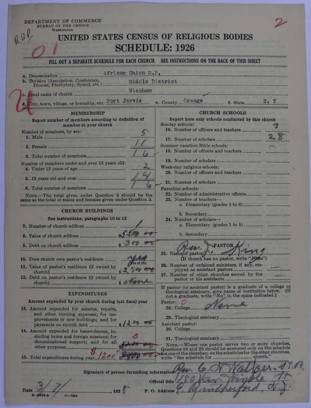 Scan of African Union Methodist Protestant Church: 2