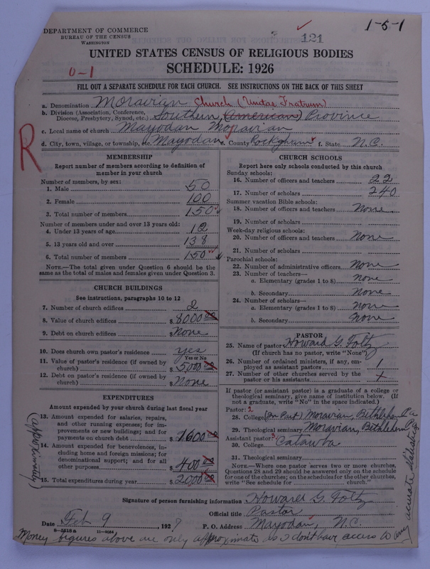 Scan of Moravian Church in America: 121