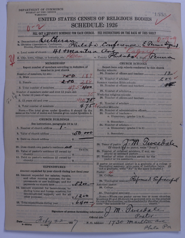 Scan of United Lutheran Church in America: 1555
