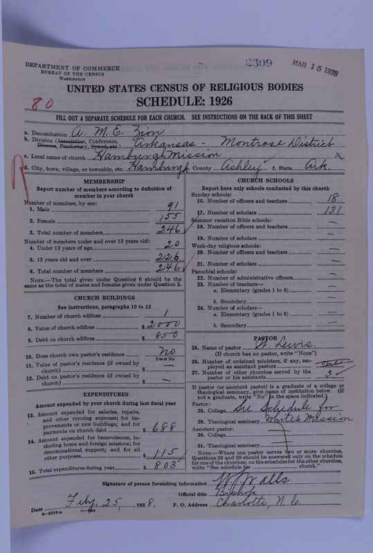 Scan of African Methodist Episcopal Zion Church: 2309