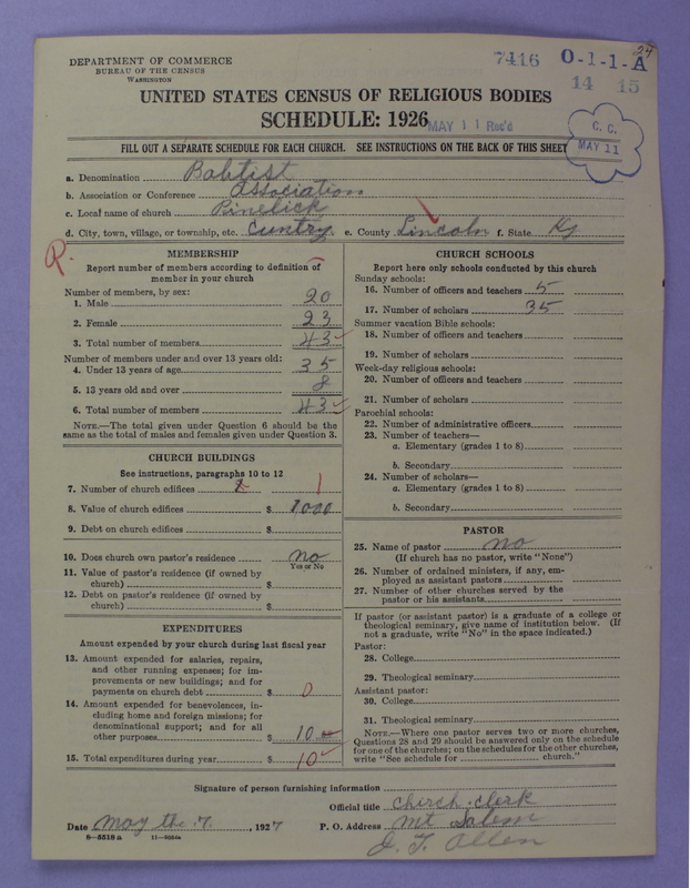 Scan of Negro Baptists: 7416