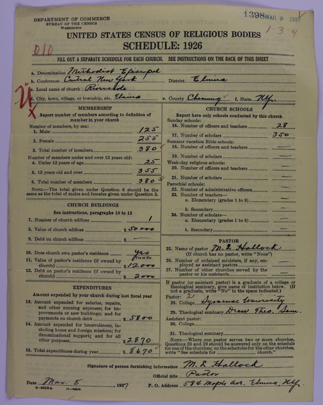 Scan of Methodist Episcopal Church: 1398