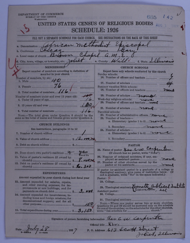 Scan of African Methodist Episcopal Church: 685