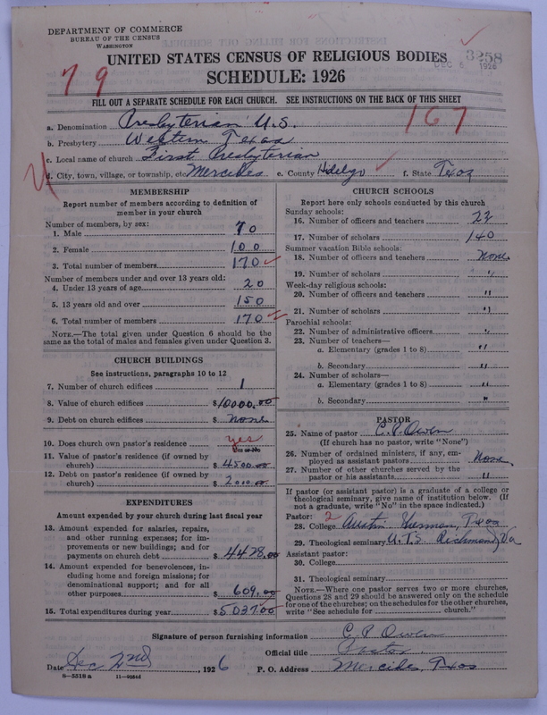 Scan of Presbyterian Church in the United States: 3258