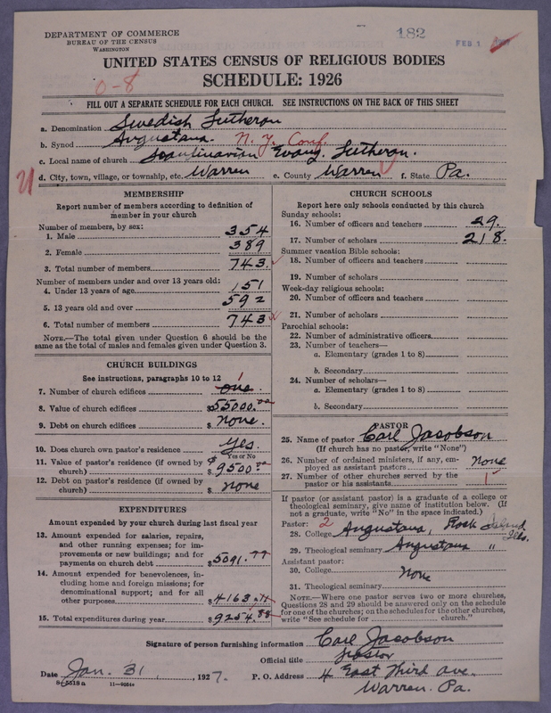 Scan of Evangelical Lutheran Augustana Synod of North America: 182