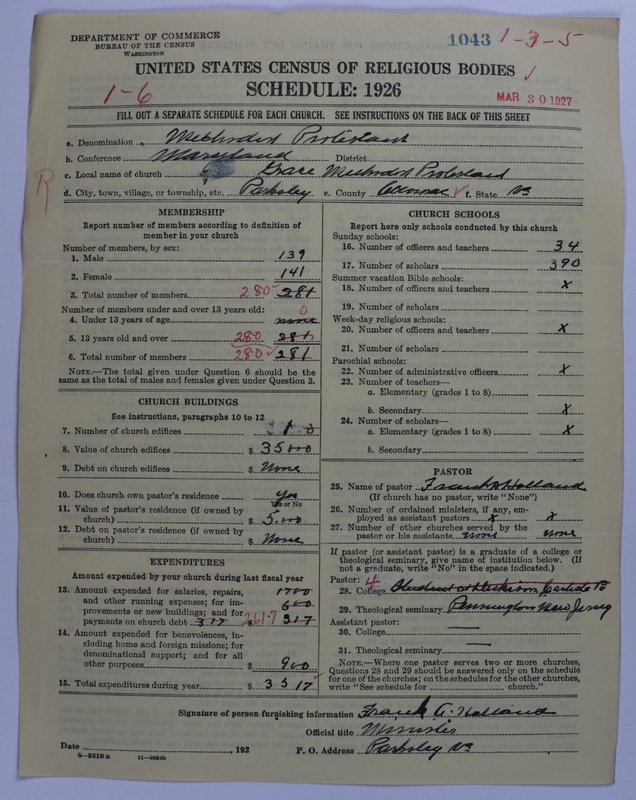 Scan of Methodist Protestant Church: 1043