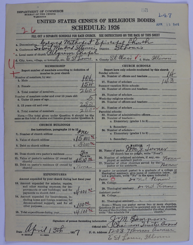 Scan of Colored Methodist Episcopal Church: 83